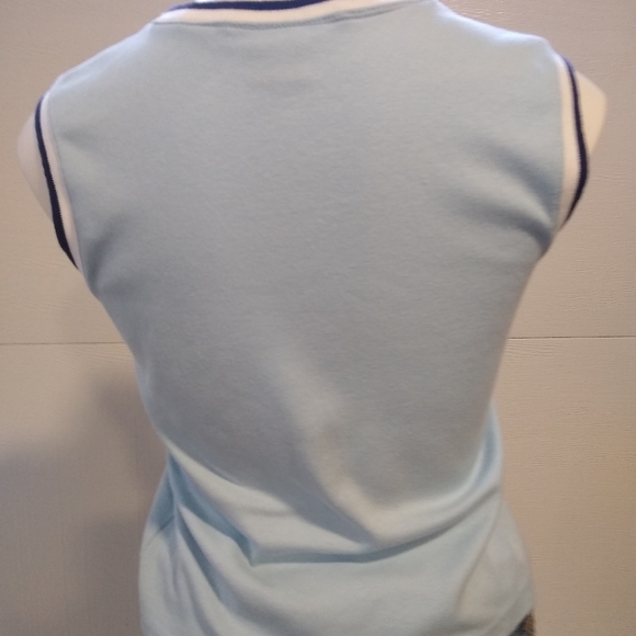 Vintage Fubu  Spell out cropped tee blue Made USA - Picture 2 of 7